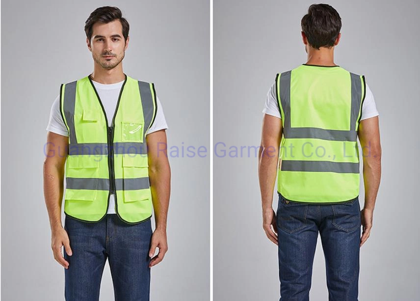 Wholesale Workwear Hi-Vis Reflective Safety Vest with Multi-Pockets